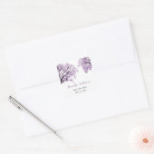 Pastel Paarse bomen - Sla de datumstickers op Vierkante Sticker (Envelop)