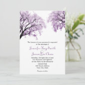Pastel Paarse bomen - Weddenschappen Kaart (Staand voorkant)