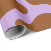 pastel paarse bruine koe cadeaupapier (Rol Hoek)