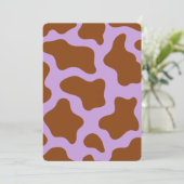pastel paarse bruine koe kaart (Staand voorkant)