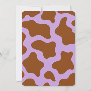 pastel paarse bruine koe kaart