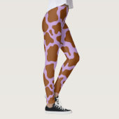 pastel paarse bruine koe leggings (Rechts)
