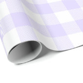 Pastel Paarse Buffalo Check Cadeaupapier (Rol Hoek)