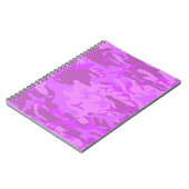 Pastel Paarse camouflagepatroon Notitieboek (Linkerzijde)