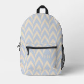  pastel Paarse Chevron Monogram Initialen Bedrukte Rugzak (Voorkant)