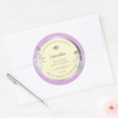  Pastel Paarse Cream Product Labels Zilver (Envelop)