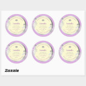  Pastel Paarse Cream Product Labels Zilver (Vel)