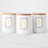 Pastel Paarse Cream Silver Product Labels & Voedselcontainer Etiket (Flessen)