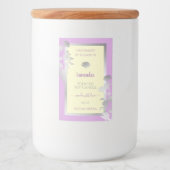 Pastel Paarse Cream Silver Product Labels & Voedselcontainer Etiket (Voorkant)