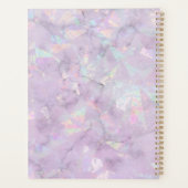 Pastel Paarse Crystal Geode Monogram Naam Planner (Achterkant)