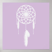 Pastel Paarse Dream Catcher Poster (Voorkant)
