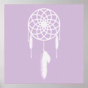 Pastel Paarse Dream Catcher Poster