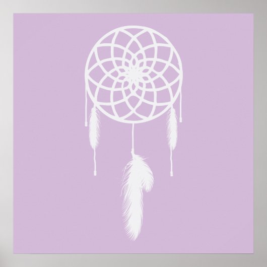 Pastel Paarse Dream Catcher Poster (Voorkant)