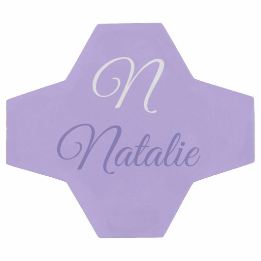 Pastel Paarse effen kleur monogram Voetbal (Enkel)