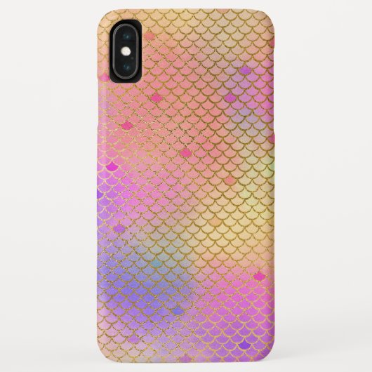 Pastel Paarse en Oranje Zeemeermin Schalen Patroon Case-Mate iPhone Case (Achterkant)