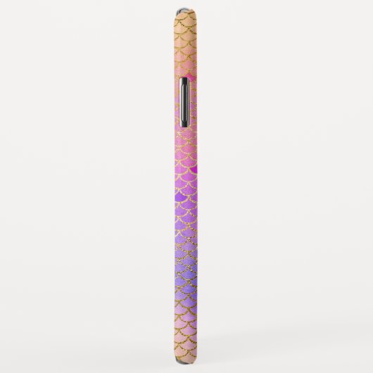 Pastel Paarse en Oranje Zeemeermin Schalen Patroon Case-Mate iPhone Case (Achterkant/rechts)