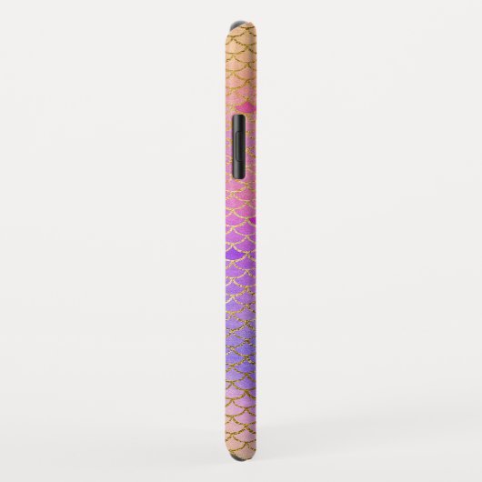 Pastel Paarse en Oranje Zeemeermin Schalen Patroon Case-Mate iPhone Case (Achterkant/rechts)