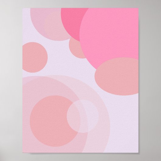 Pastel Paarse en roze Mid Century Abstract Poster (Voorkant)