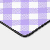 Pastel Paarse en witte hoekige Plaid Bureaumat (Hoek)