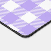 Pastel Paarse en witte Plaid Bureaumat (Hoek)