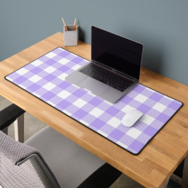 Pastel Paarse en witte Plaid Bureaumat