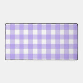 Pastel Paarse en witte Plaid Bureaumat (Voorkant)