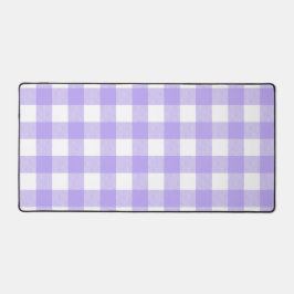 Pastel Paarse en witte Plaid Bureaumat
