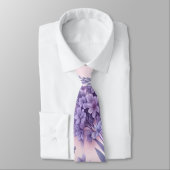 Pastel Paarse esthetische lavendelbloem Stropdas (Gebonden)