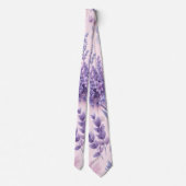 Pastel Paarse esthetische lavendelbloem Stropdas (Achterkant)