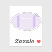 Pastel Paarse Football Sticker (Vel)
