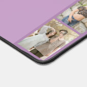 Pastel Paarse geel schattige naam fotocollage Bureaumat (Hoek)