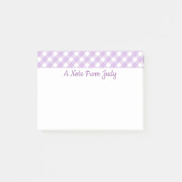 Pastel Paarse Gingham Patroon Post-it® Notes