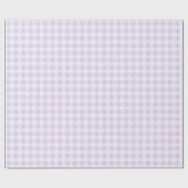 Pastel Paarse Gingham Plaid Geruit Cadeaupapier (Vlak)