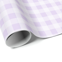 Pastel Paarse Gingham Plaid Geruit Cadeaupapier