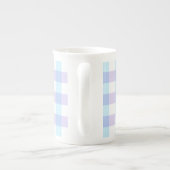 Pastel Paarse Gingham Porselein Kop (Achterkant)