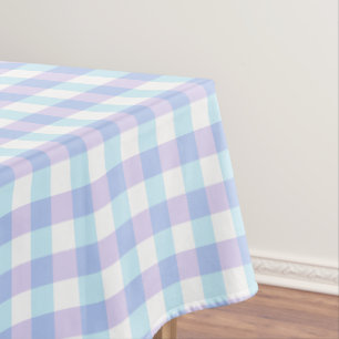 Pastel Paarse Gingham Tafelkleed