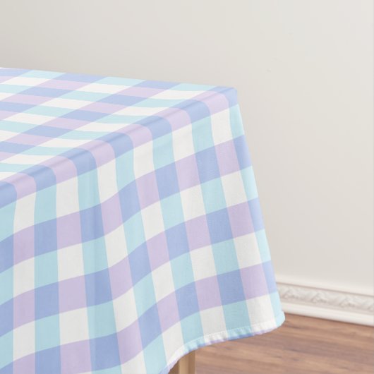 Pastel Paarse Gingham Tafelkleed (Voorbeeld)