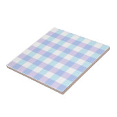 Pastel Paarse Gingham Tegeltje (Zijkant)