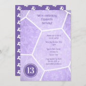 pastel paarse girly soccer - verjaardag kaart (Voorkant / Achterkant)