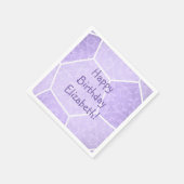 pastel paarse girly soccer - verjaardag servet (Hoek)