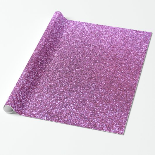 Pastel paarse glitter cadeaupapier (Uitgerold)
