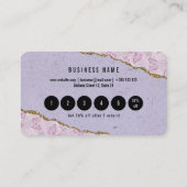 Pastel Paarse glitter met vlinders Klantenkaartje (Achterkant)