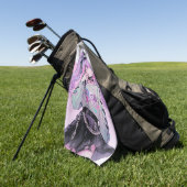 Pastel Paarse Gothic Lolita Anime Girl Golfhanddoek (Groen)