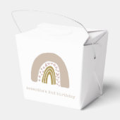 Pastel Paarse Gouden Waterverf Regenboog Verjaarda Bedankdoosjes (Achterkant)