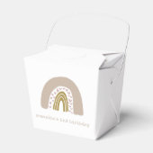 Pastel Paarse Gouden Waterverf Regenboog Verjaarda Bedankdoosjes (Voorkant Zijde)