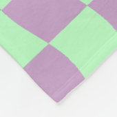 Pastel Paarse groene golvende dambordprint Fleece Deken (Hoek)
