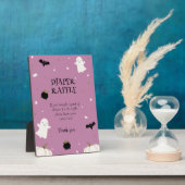 Pastel Paarse Halloween Baby shower Luier Raffle Fotoplaat (Zijkant)