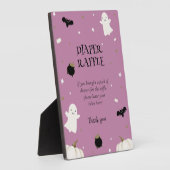 Pastel Paarse Halloween Baby shower Luier Raffle Fotoplaat (Zijkant)