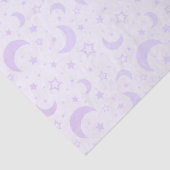Pastel Paarse Halve Maan en Sterren Halloween Tissuepapier (Detail)