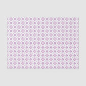 Pastel Paarse Harten Bloemen Weefselpapier Tissuepapier (Voorkant)